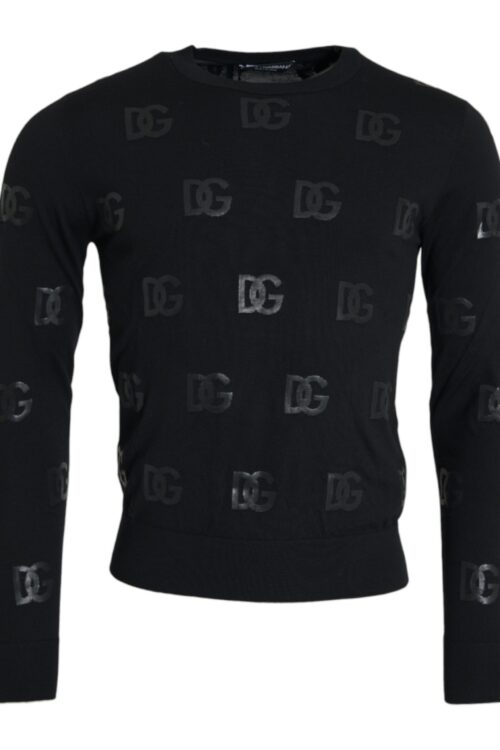 Dolce & Gabbana Black DG Logo Pullover Sweatshirt Sweater