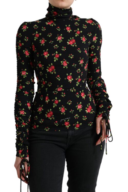 Dolce & Gabbana Elegant Floral Silk Blend Top