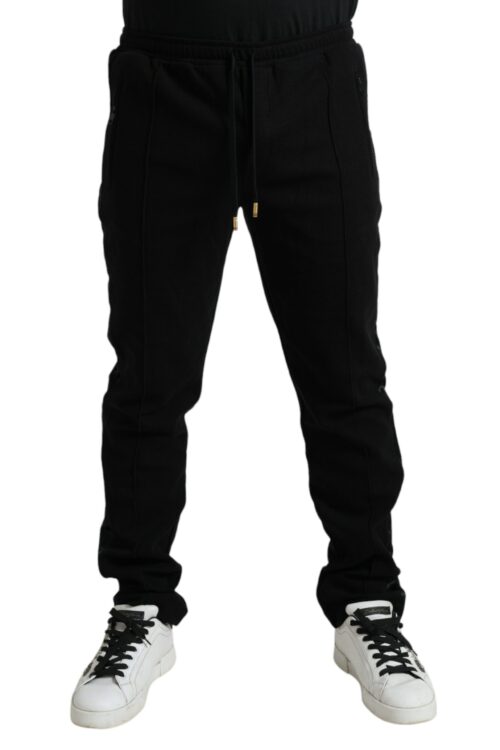 Dolce & Gabbana Elegant Black Cotton Blend Jogger Pants