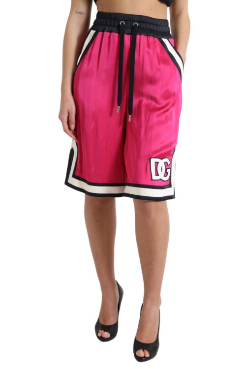 Dolce & Gabbana Chic Pink High Waist Jersey Shorts
