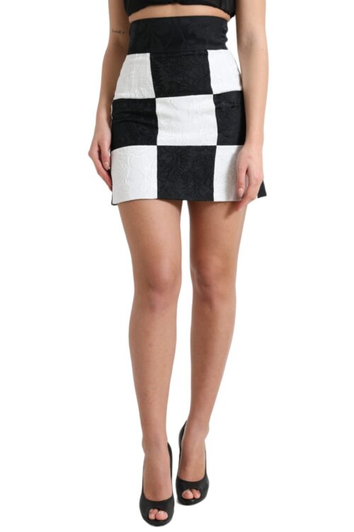 Dolce & Gabbana Elegant Floral High Waist Mini Skirt