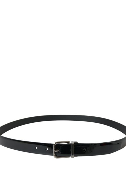 Dolce & Gabbana Elegant Leather Belt with Metal Buckle Closure