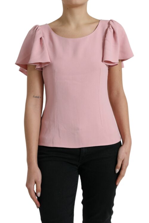 Dolce & Gabbana Chic Pink Bell Sleeve Top