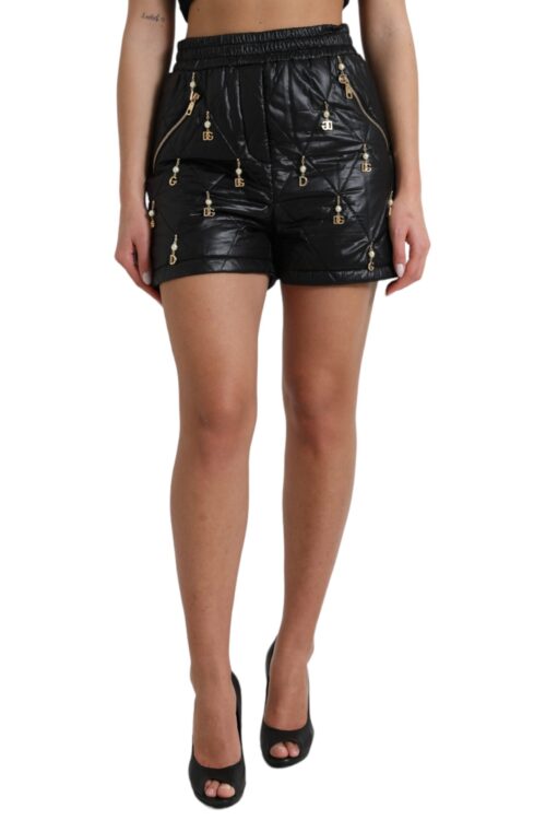 Dolce & Gabbana Elegant High-Waist Embellished Shorts