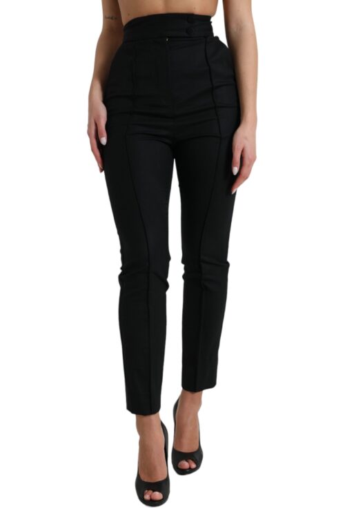 Dolce & Gabbana Elegant High Waist Tapered Wool Pants