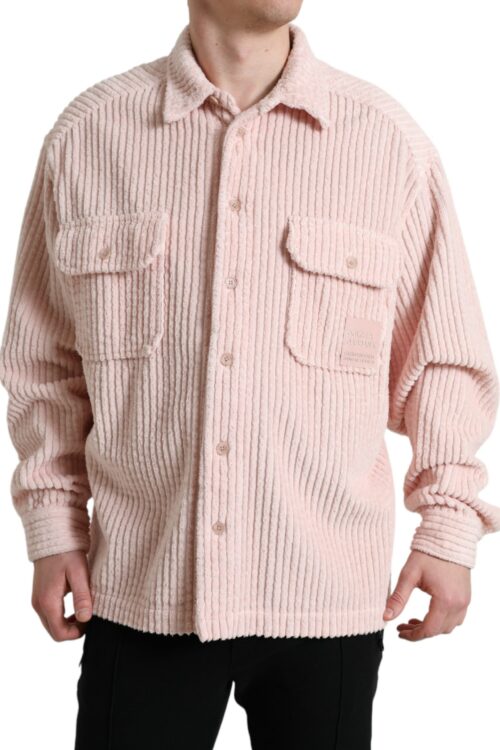 Dolce & Gabbana Elegant Cotton Shirt Sweater in Pink