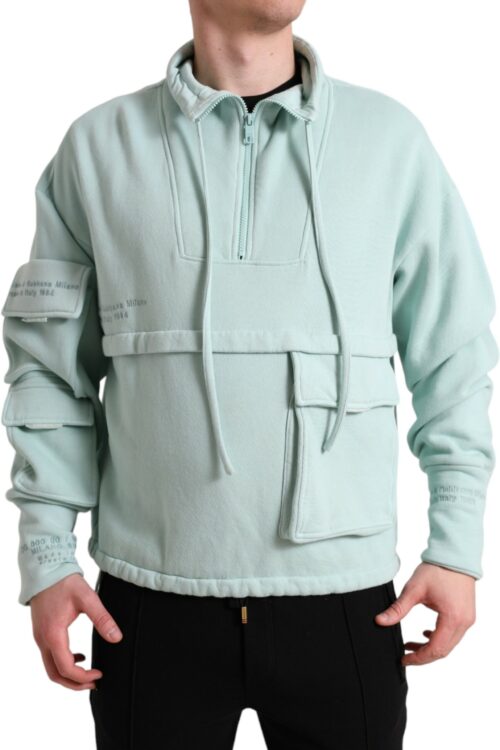 Dolce & Gabbana Chic Mint Green Pullover Sweater