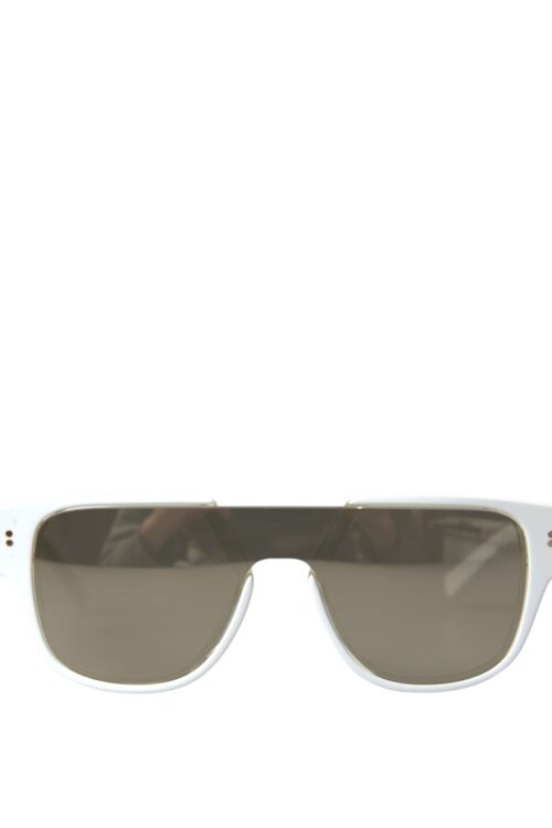 Dolce & Gabbana Chic White Acetate Designer Sunglasses