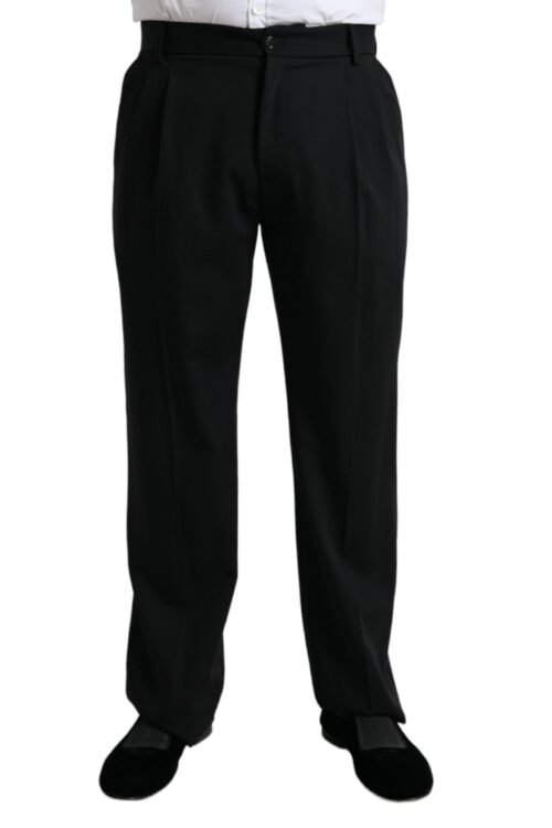 Dolce & Gabbana Elegant Black Wool Dress Pants