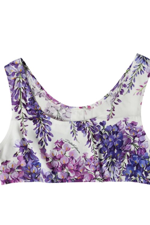 Dolce & Gabbana Elegant Floral Cropped Top
