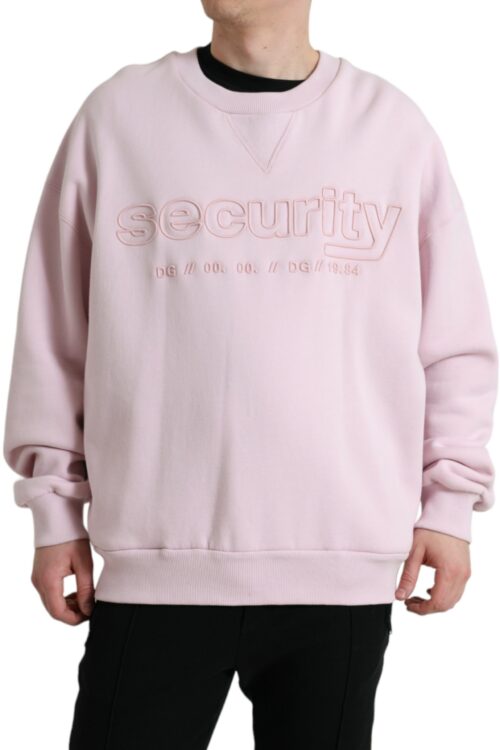 Dolce & Gabbana Elegant Pink Crew Neck Logo Sweater