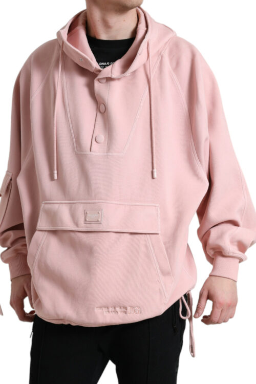 Dolce & Gabbana Elegant Pink Pullover Sweater with Hood
