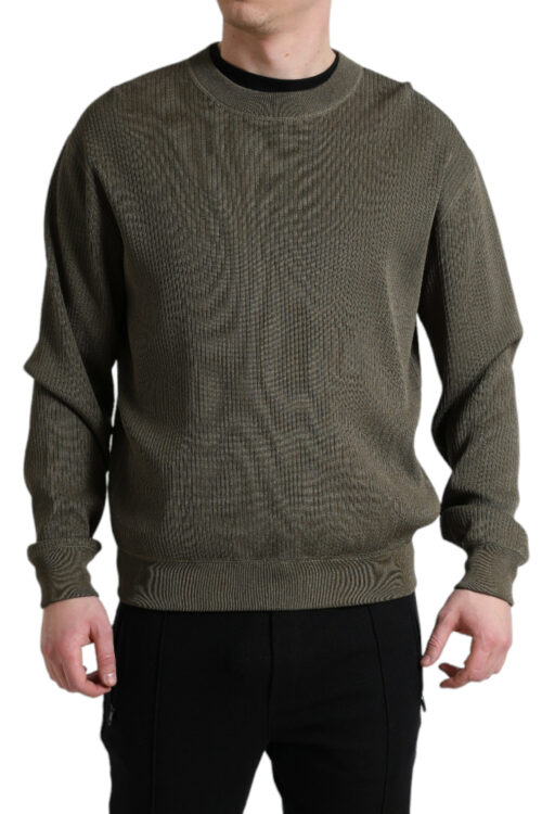 Dolce & Gabbana Elegant Green Crew Neck Sweater