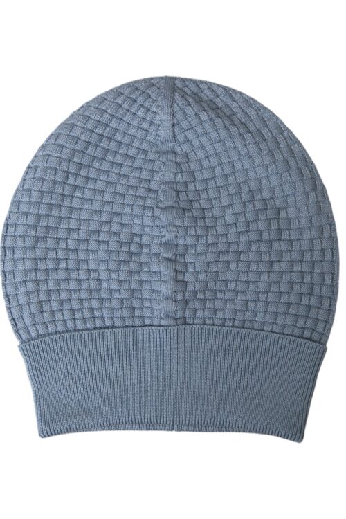 Dolce & Gabbana Light Blue Cotton Blend Beanie Bonnet Hat