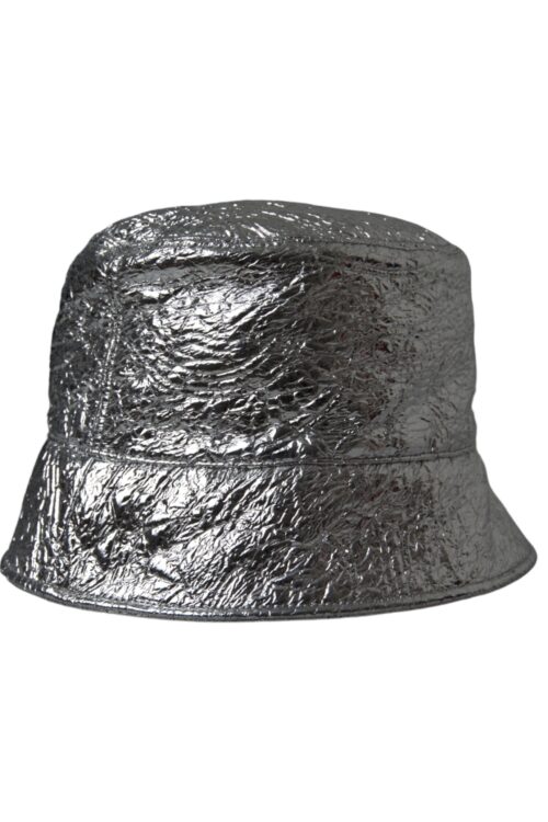 Dolce & Gabbana Metallic Silver Polyester Bucket Hat Men