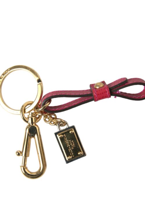 Dolce & Gabbana Stunning Red Leather Keychain