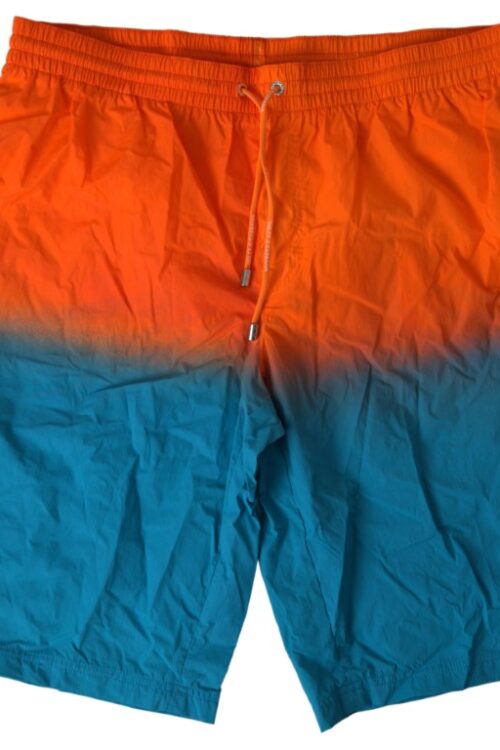 Dolce & Gabbana Gradient Effect Swim Shorts in Vibrant Orange