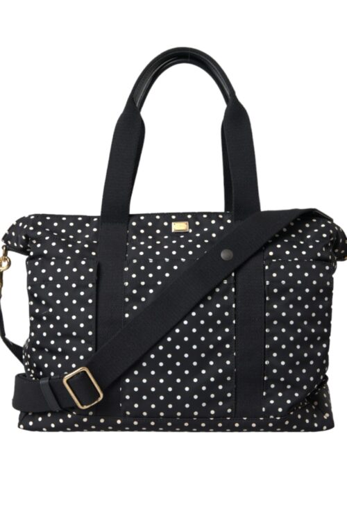 Dolce & Gabbana Black Polka Dot Changing Mat Baby Duffle Bag