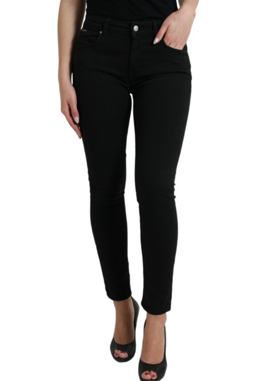 Dolce & Gabbana Elegant Black Mid-Waist Stretch Jeans