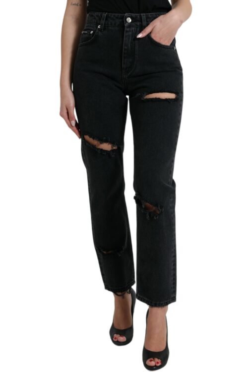 Dolce & Gabbana Elegant High-Waist Black Stretch Jeans