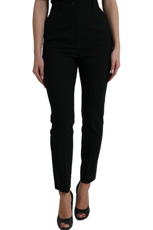Dolce & Gabbana Elegant High Waist Tapered Wool Pants