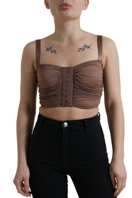 Dolce & Gabbana Elegant Cropped Silk Blend Top