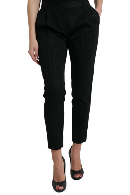 Dolce & Gabbana Elegant High-Waist Tapered Cropped Pants