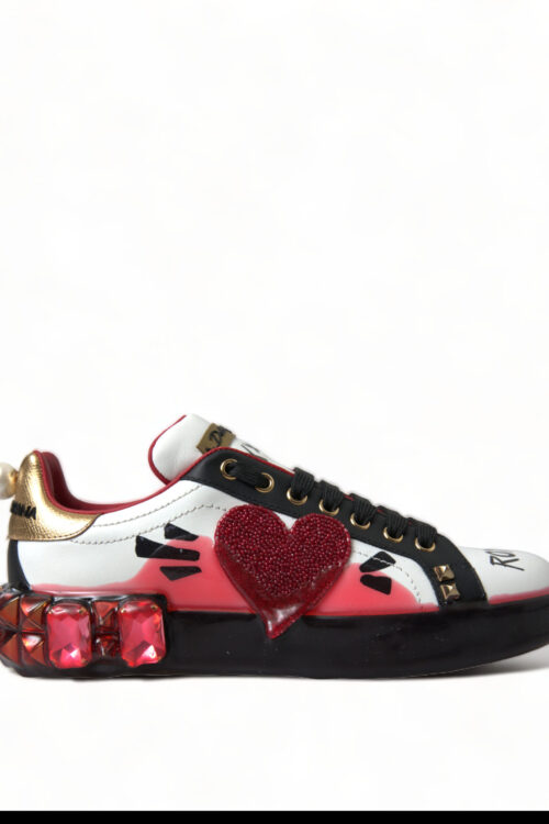 Dolce & Gabbana Elegant Portofino Crystal Sneakers