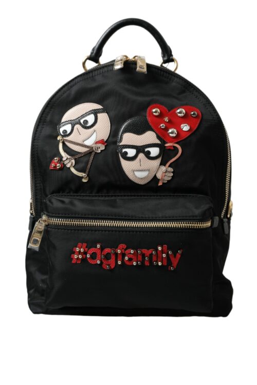 Dolce & Gabbana Elegant Embellished Black Backpack