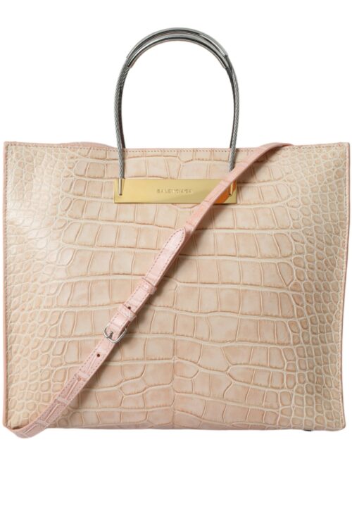 Balenciaga Alligator Leather Chic Pink Tote Bag