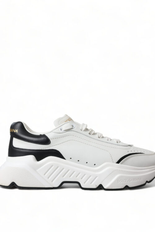 Dolce & Gabbana Chic Black & White Daymaster Leather Sneakers