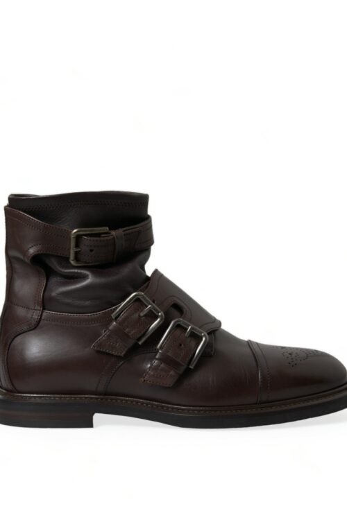Dolce & Gabbana Elegant Mens Leather Ankle Boots