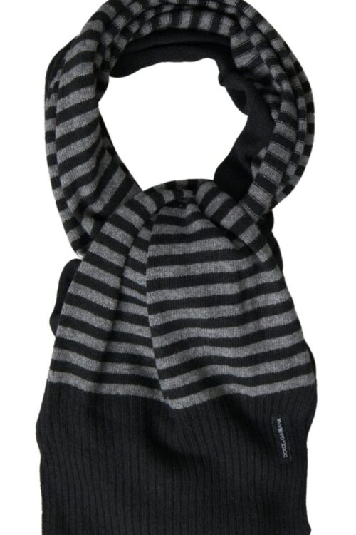 Dolce & Gabbana Elegant Striped Wool Blend Men’s Scarf