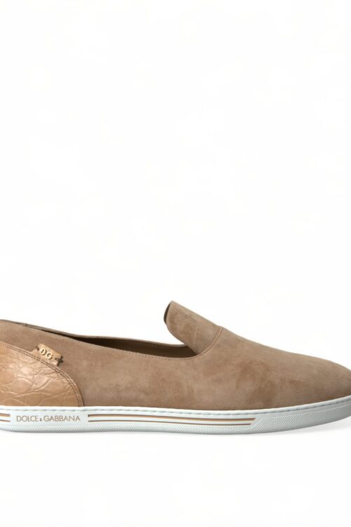 Dolce & Gabbana Elegant Beige Leather Loafers