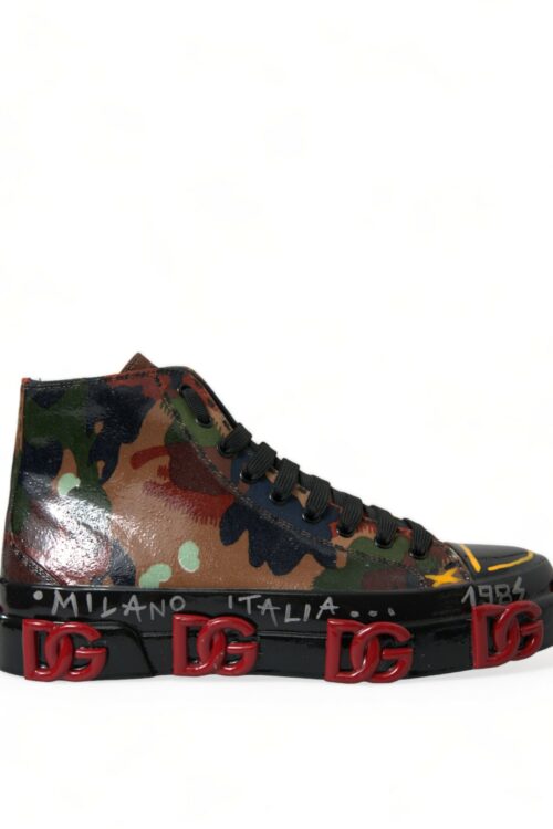 Dolce & Gabbana Chic Multicolor High-Top Sneakers