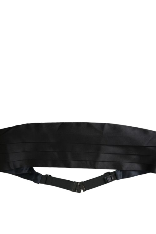 Dolce & Gabbana Black Men Wide Waist Silk Belt Cummerbund