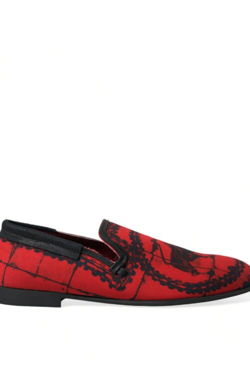 Dolce & Gabbana Torero-Inspired Luxe Red & Black Loafers