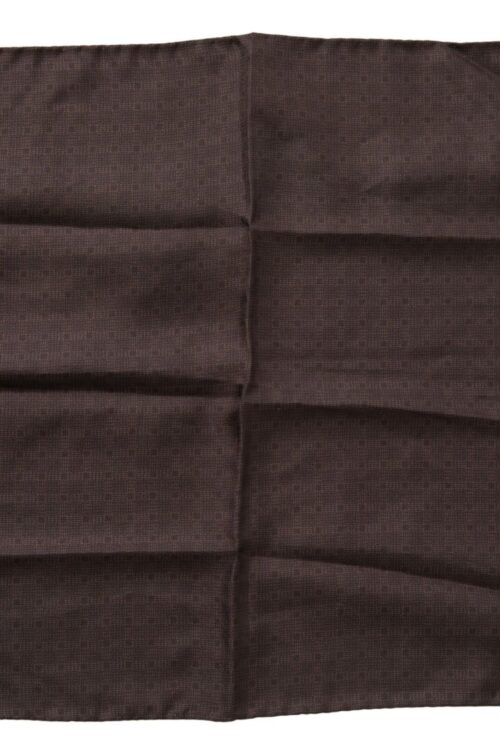 Dolce & Gabbana Elegant Silk Men’s Square Scarf in Rich Brown