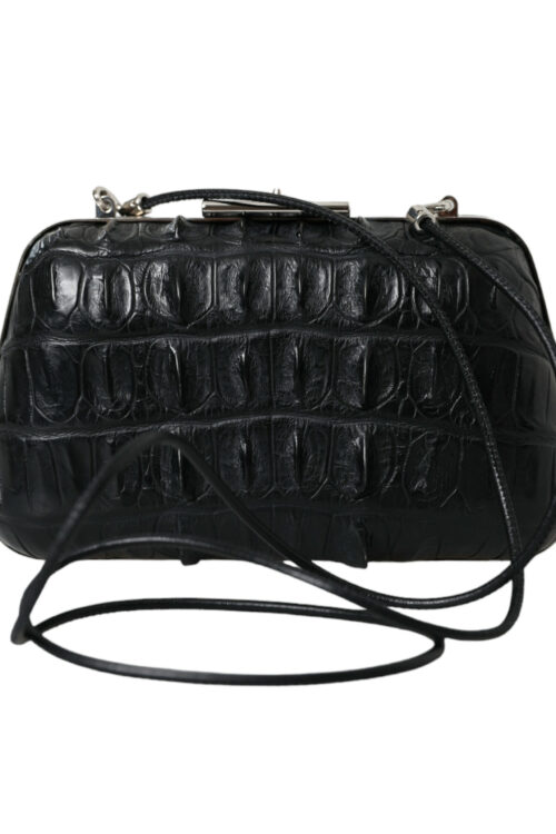 Balenciaga Elegant Crocodile Leather Evening Clutch