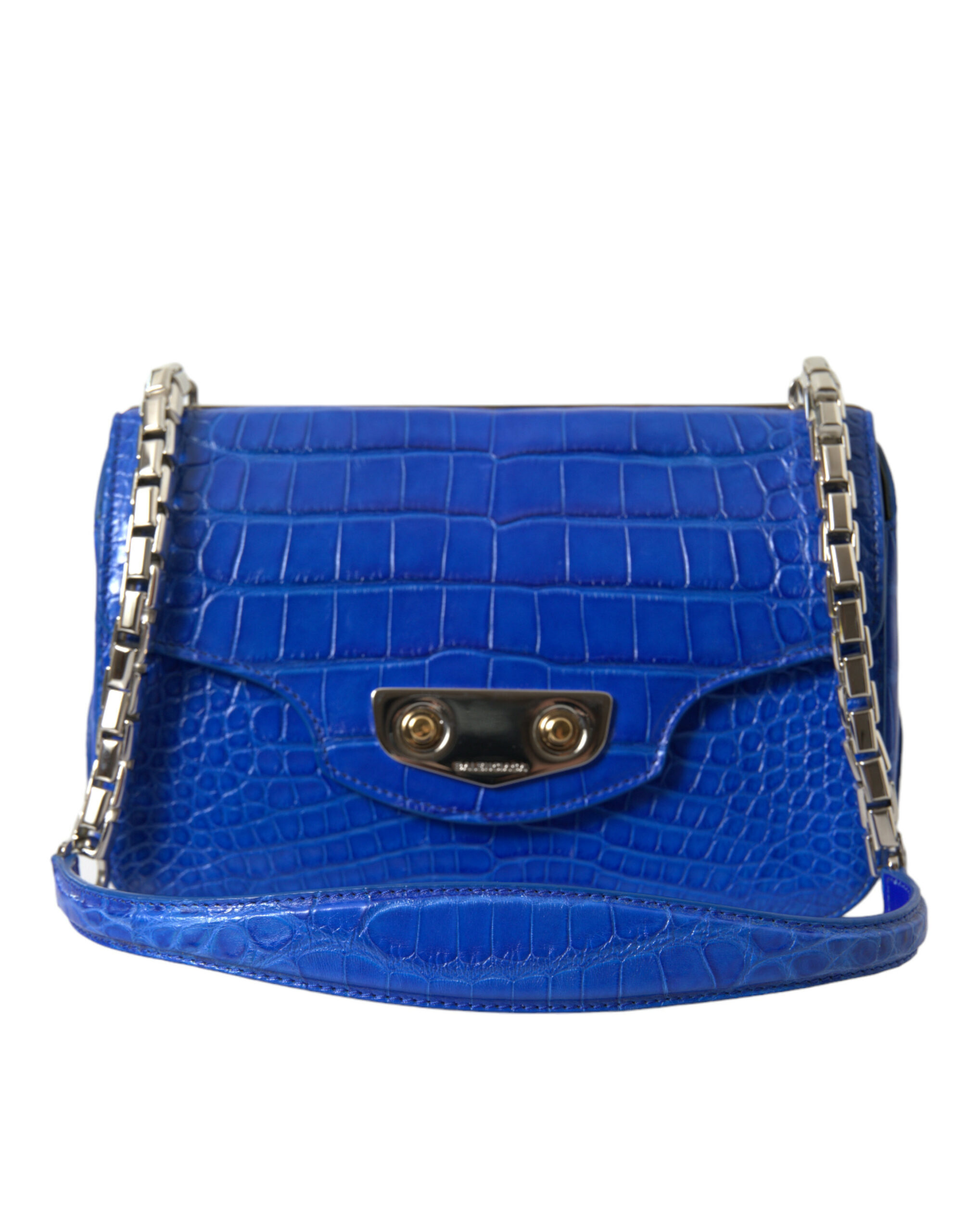Balenciaga Alligator Skin Mini Shoulder Bag – Elegant Blue