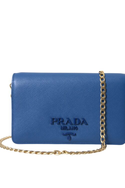 Prada Elegant Monogram Leather Sling Purse