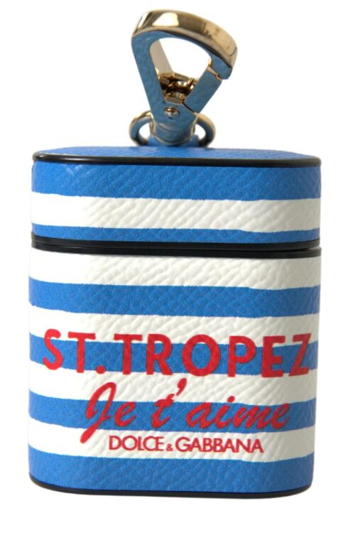 Dolce & Gabbana Chic Striped Leather Airpods Case