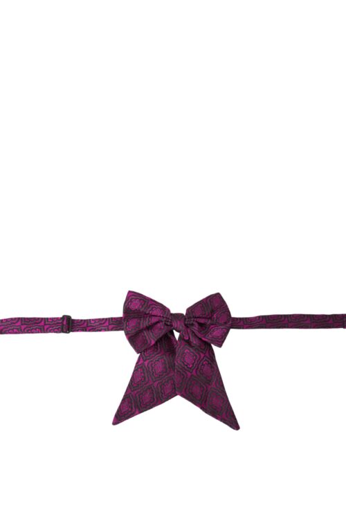 Dolce & Gabbana Purple Ribbon Silk Adjustable Neck Men Bow Tie