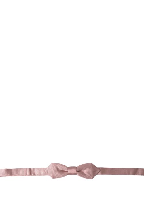 Dolce & Gabbana Pink Silk Adjustable Neck Men Bow Tie