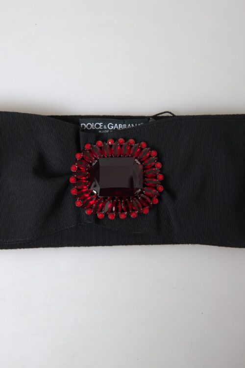 Dolce & Gabbana Exquisite Embellished Black Belt
