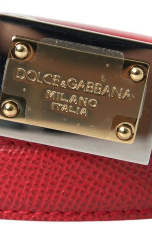 Dolce & Gabbana Elegant Red Leather Designer Belt