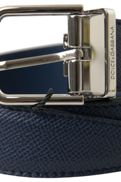 Dolce & Gabbana Aquamarine Blue Leather Belt