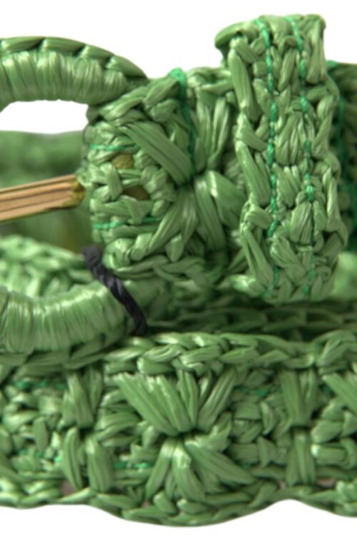 Dolce & Gabbana Elegant Green Viscose Belt with Metal Buckle