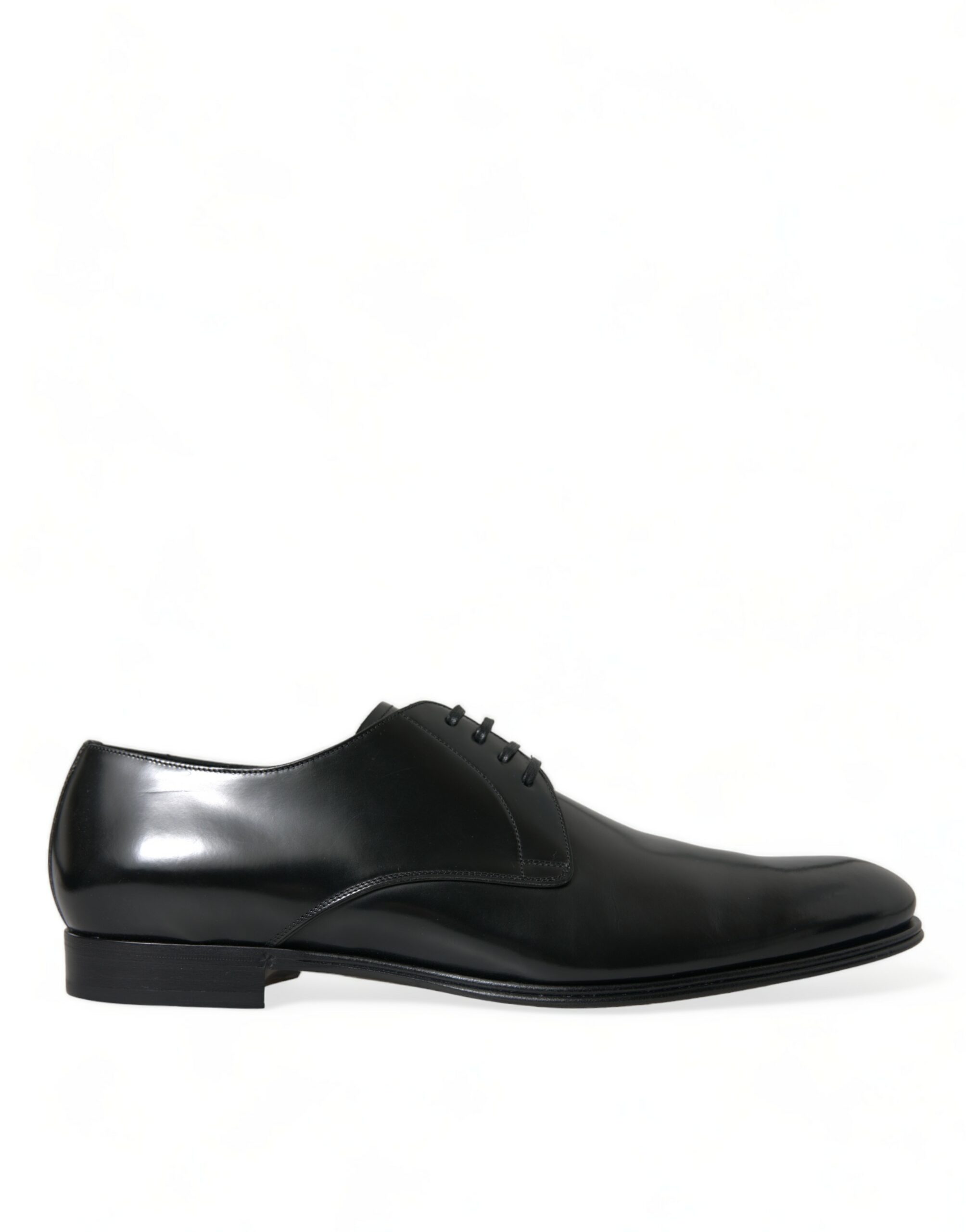 Dolce & Gabbana Elegant Black Calfskin Men’s Derby Shoes