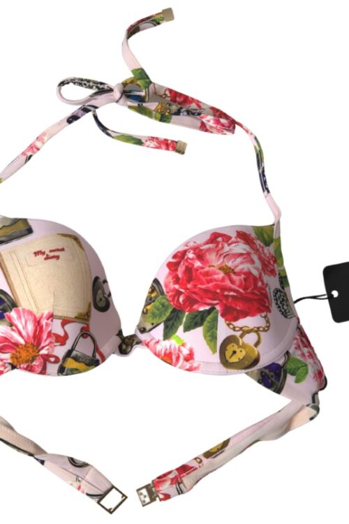 Dolce & Gabbana Chic Floral Bikini Top Elegance